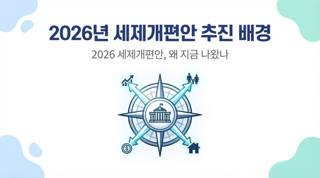 2026년 세제개편안, 왜 지금 나왔나