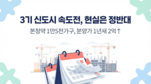 3기 신도시 속도전, 현실은 정반대 — 본청약 1만5천가구·분양가 1년새 2억↑ 대표 이미지