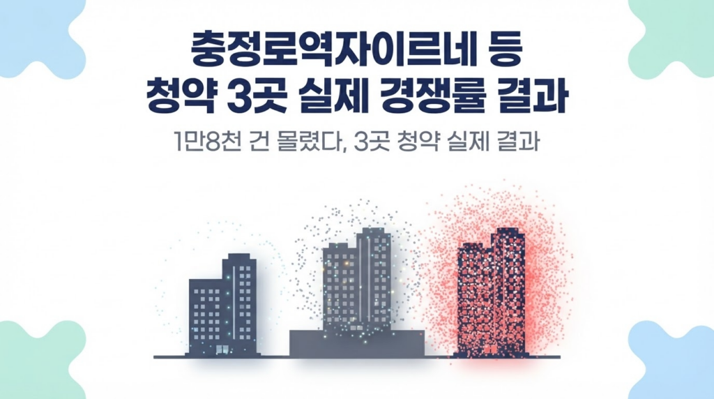 청약 3곳 실제 경쟁률 결과