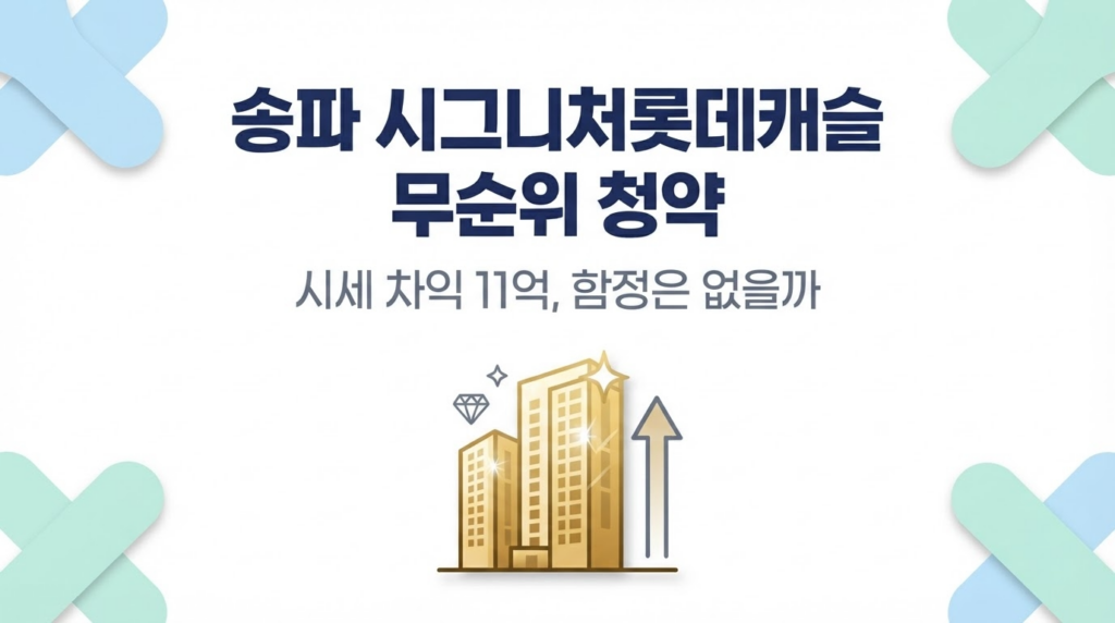송파 시그니처롯데캐슬 무순위 청약 — 시세 차익 11억, 함정은 없을까 대표 이미지