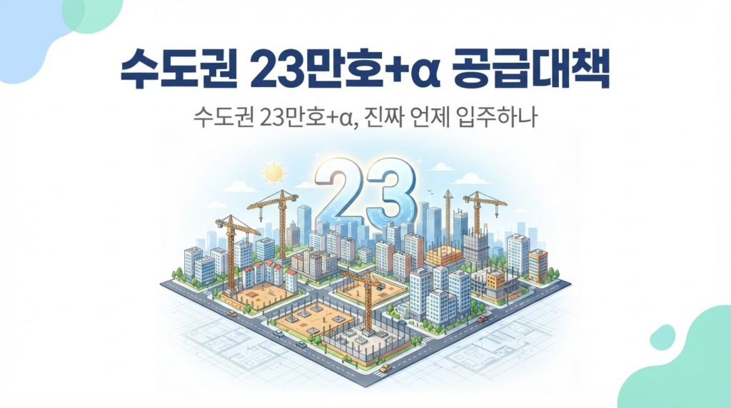 수도권 23만호+α 추가 공급대책