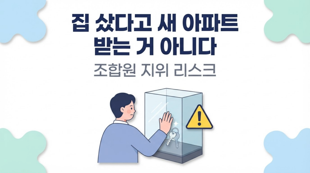 재건축·재개발, "집 샀다고 새 아파트 받는 거 아니다" — 조합원 지위 리스크 대표 이미지