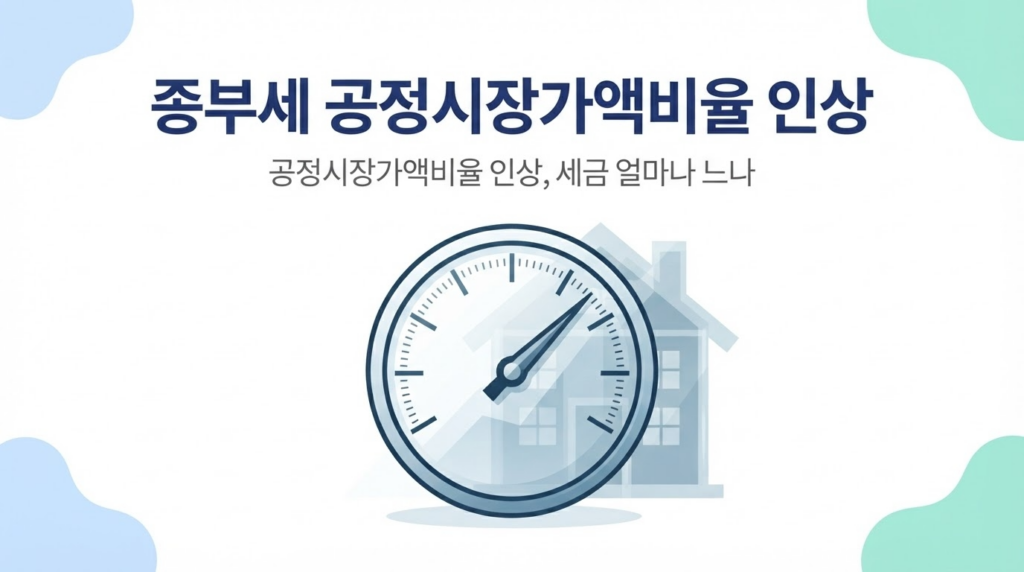 종부세 공정시장가액비율 인상 스케줄