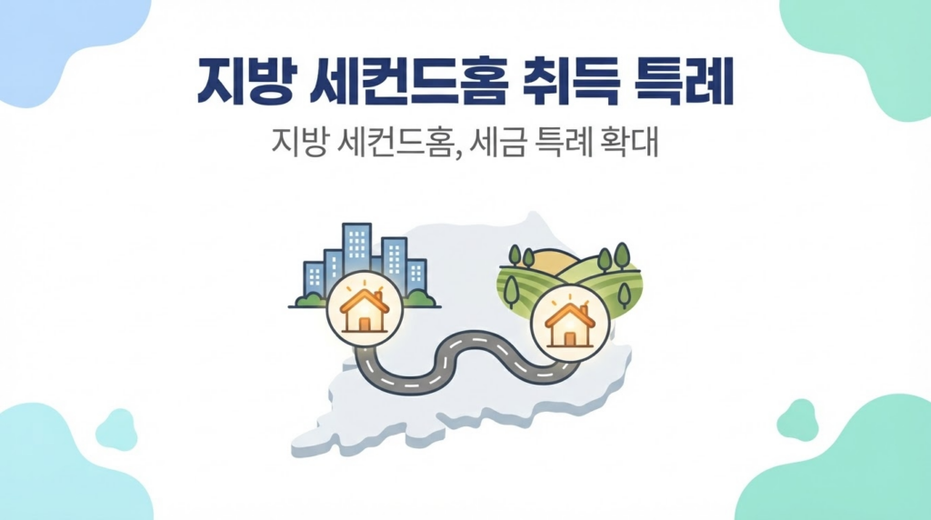 지방 세컨드홈 취득 시 양도세·종부세 특례