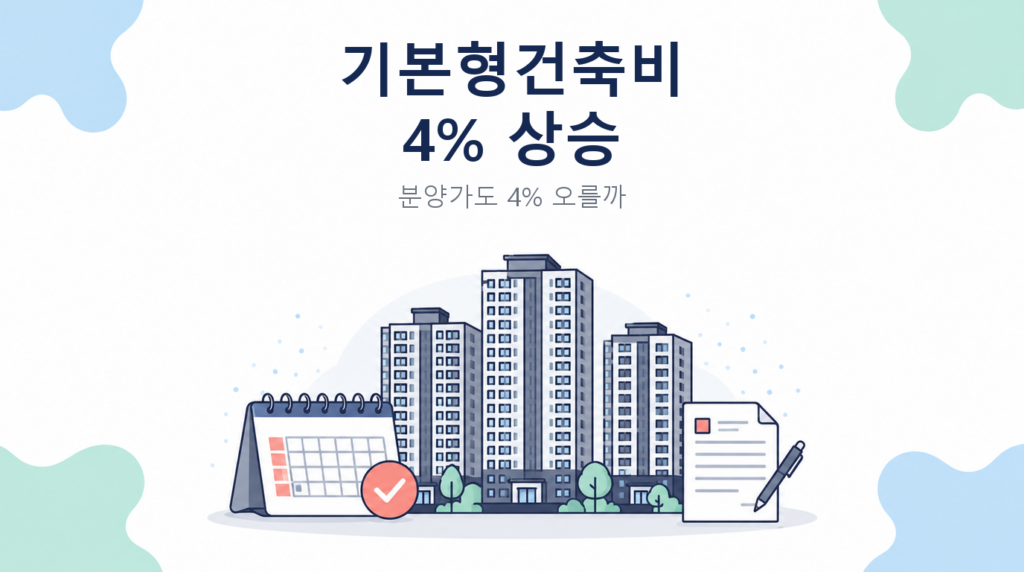 기본형건축비 4퍼센트 상승과 분양가 구성 설명