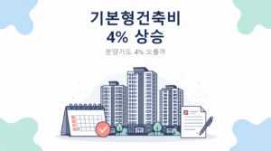기본형건축비 4퍼센트 상승과 분양가 구성 설명