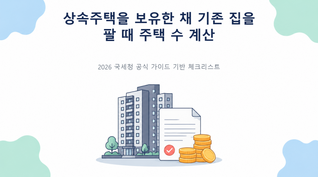 상속주택을 보유한 채 기존 집을 팔 때 주택 수 계산의 핵심 판단 기준과 준비서류 안내