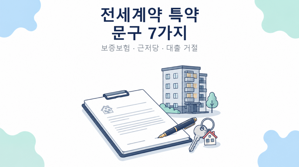 전세계약 보증금 보호 특약 문구 7가지 썸네일