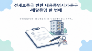 전세보증금 반환 내용증명의 발송 시기와 필수 문구, 배달증명 및 반송 대응 순서 안내