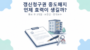갱신청구권 중도해지 언제 효력이 생길까? 썸네일