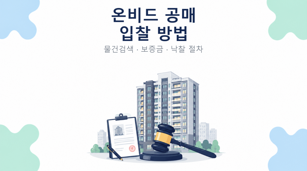온비드 공매 입찰 방법과 물건검색 보증금 낙찰 절차 안내