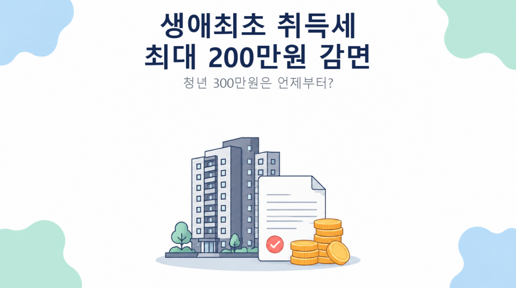 생애최초 취득세 최대 200만원 감면 썸네일