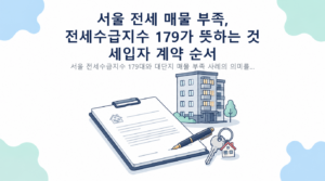 서울 전세 매물 부족, 전세수급지수 179가 뜻하는 것 — 세입자 계약 순서 핵심 내용 안내