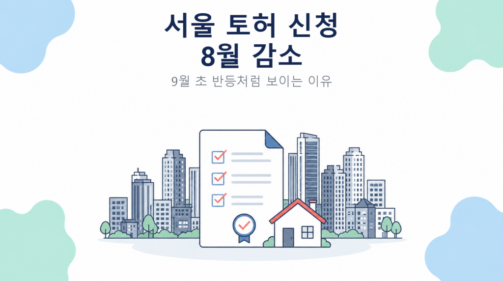 서울 토지거래허가 신청 8월 감소와 9월 초 흐름 해설