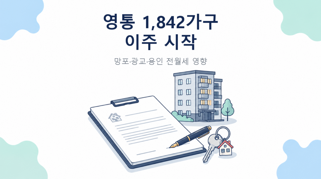 영통 리모델링 이주와 망포 광교 용인 화성 전월세 영향