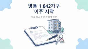 영통 리모델링 이주와 망포 광교 용인 화성 전월세 영향